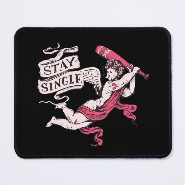 Item preview, Stay Single - Aesthetic Y2k Anti Valentines Cupid Alt Grunge design designed and sold by Merchking1.