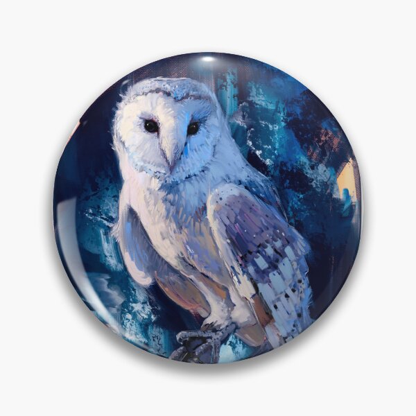 Item preview, Snowy White Owl Oil Acrylic Print designed and sold by allincolors.