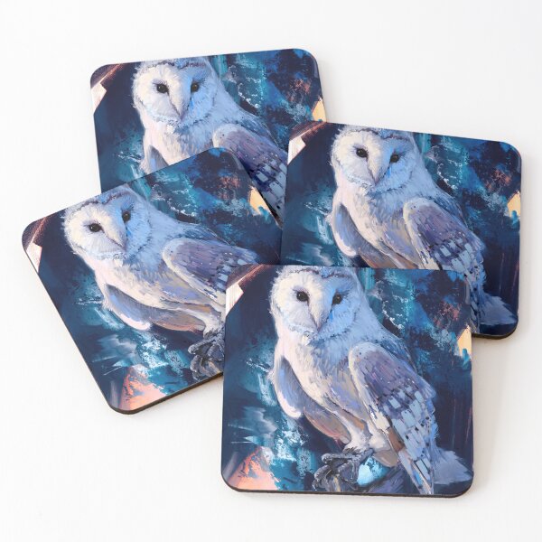 Item preview, Snowy White Owl Oil Acrylic Print designed and sold by allincolors.