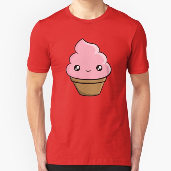 Kawaii Cartoon Ice Cream Slim Fit T-Shirt