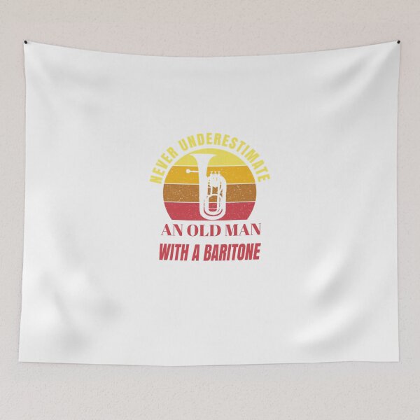 Item preview, Never Under Estimate An Old Man With A Baritone T-Shirt designed and sold by SuzannCooper.