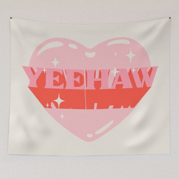 Item preview, YEEHAW | Pink Cowboy Cowgirl Heart Rodeo Love Preppy Aesthetic | HOWDY YALL | White Background designed and sold by PEARROT.