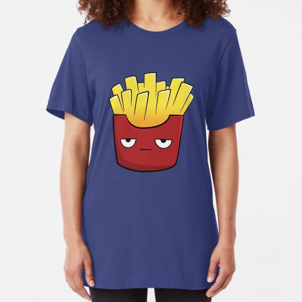 Cute Kawaii Cartoon Fries Slim Fit T-Shirt