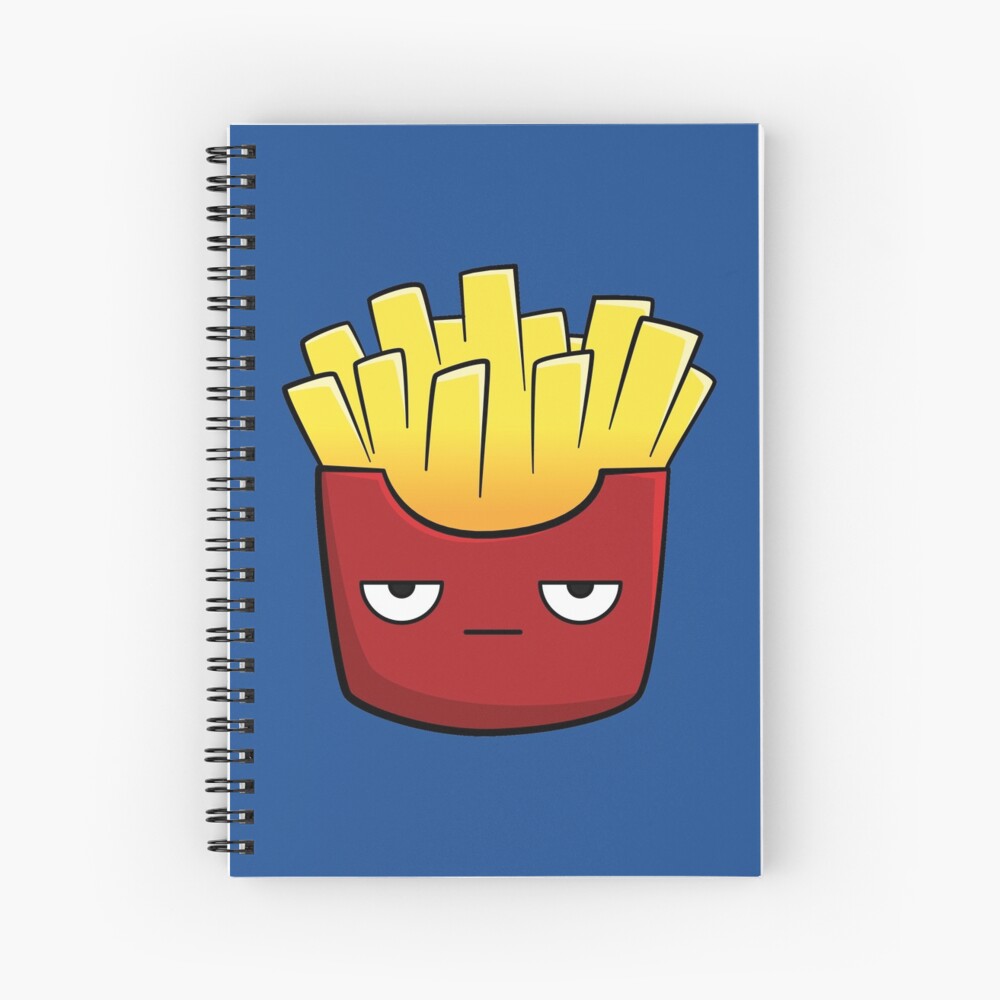 Carnet Cartonne Frites De Dessin Anime Mignon Kawaii Par Rideawave Redbubble