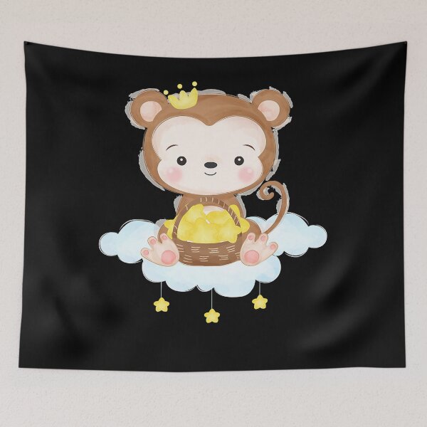 Item preview, Cute monkey sitting on a lovely cloud  designed and sold by edensmr.