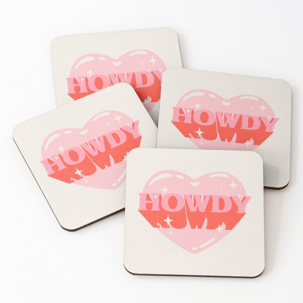 Item preview, HOWDY YALL | HOWDY Y'ALL Pink Cowgirl Heart Cowboy Rodeo Love Preppy Aesthetic | White Background designed and sold by PEARROT.