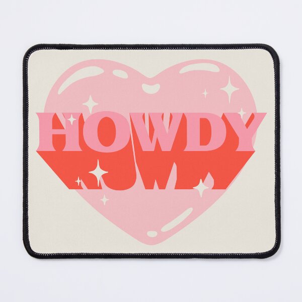 Item preview, HOWDY YALL | HOWDY Y'ALL Pink Cowgirl Heart Cowboy Rodeo Love Preppy Aesthetic | White Background designed and sold by PEARROT.