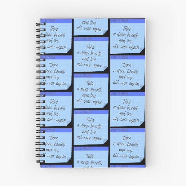 Item preview, Take a deep breath and try all over again. Blue post-it note. designed and sold by CreativeStrand.