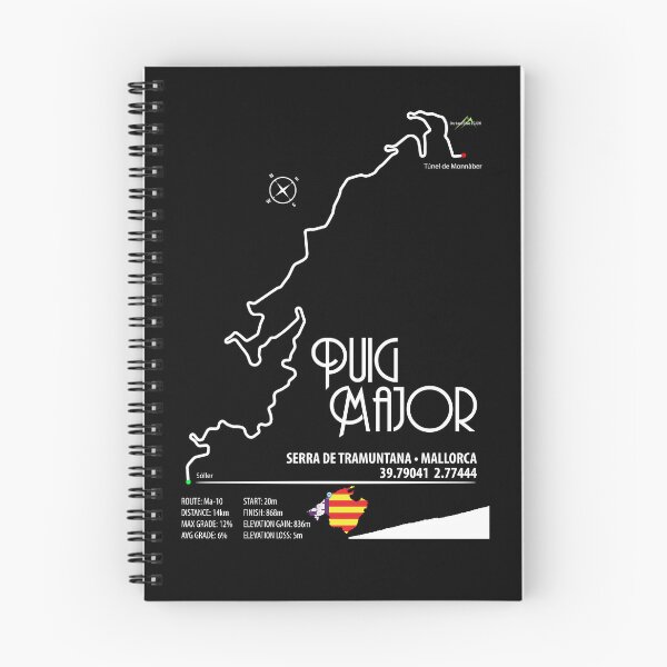 Item preview,  Coll de Femenia Climb Mallorca Spain Ma-10 Cycling Motorcycle Trail Map Sticker T-Shirt 04 designed and sold by OuterShellUK.