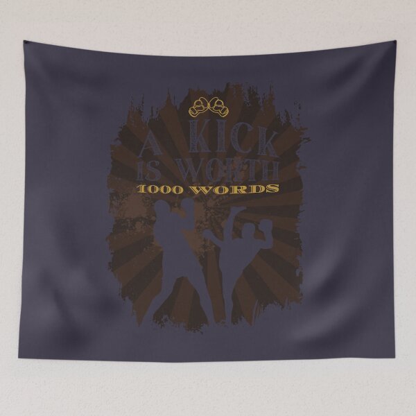 Item preview, Design Jujitsu A Kick Is Worth 1000 Words Kickboxing designed and sold by HaagBachmann.