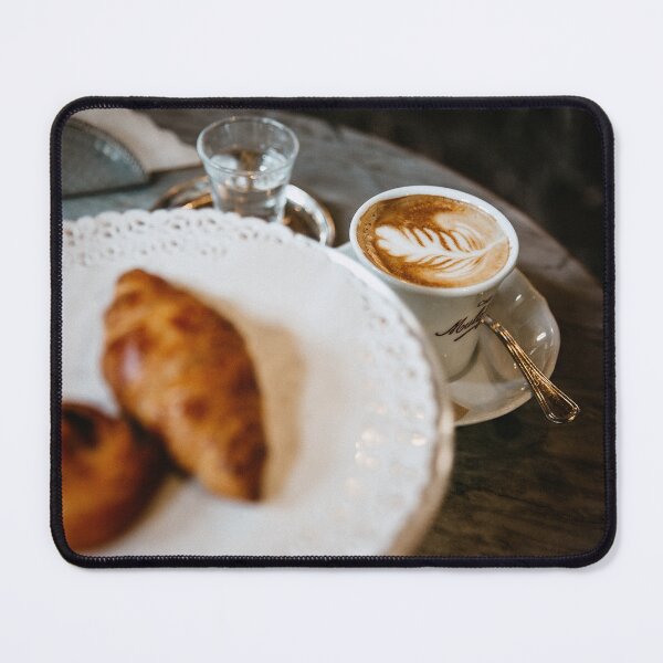 Item preview, espresso italian coffee with croissant designed and sold by Nebulae-Art.