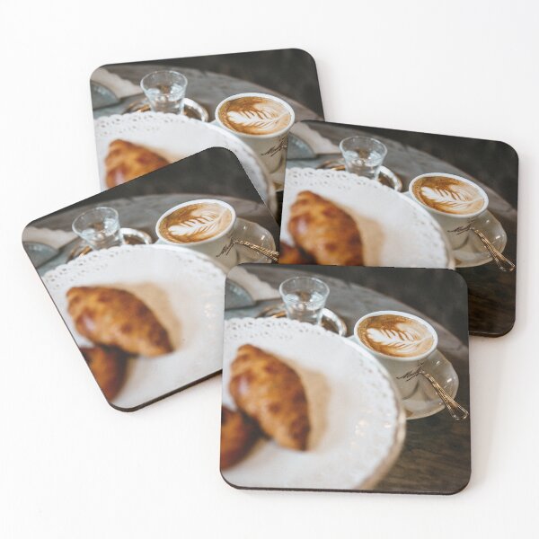 Item preview, espresso italian coffee with croissant designed and sold by Nebulae-Art.