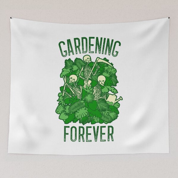 Item preview, Gardening Forever Funny Plant Lover Skeleton Goth Gardener designed and sold by GrandeDuc.