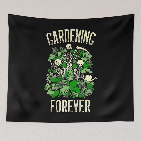 Item preview, Gardening Forever Funny Plant Lover Skeleton Goth Gardener designed and sold by GrandeDuc.