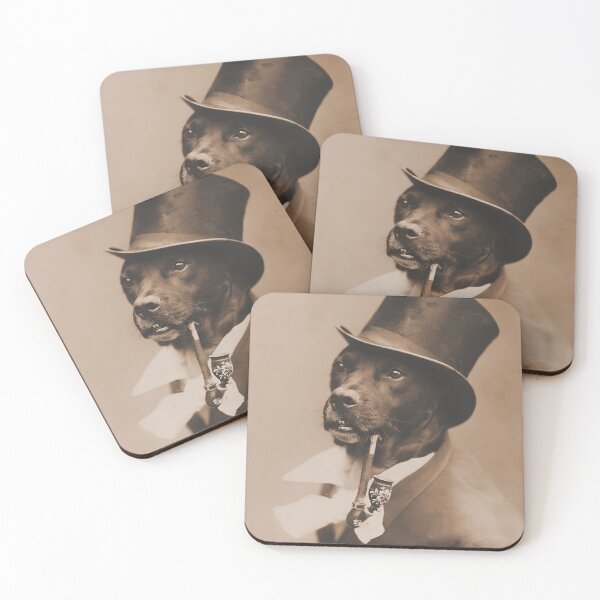 Item preview, Funny Vintage Gentleman Dog in Top Hat with a Pipe designed and sold by knightsydesign.