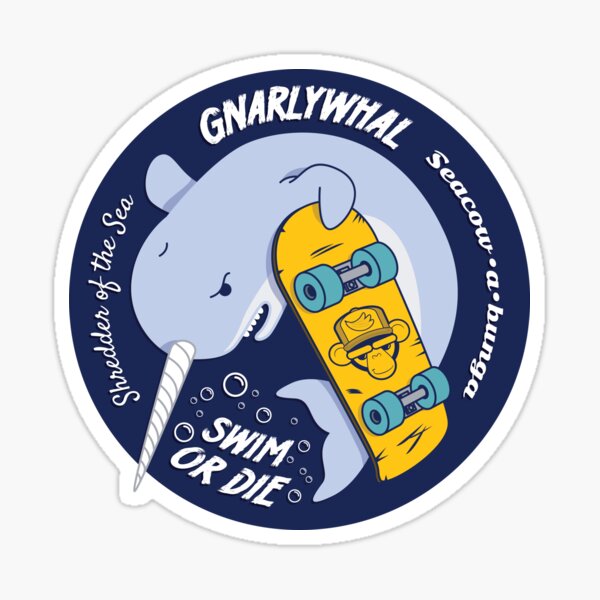 Gnarlywhal - Multicolor Sticker