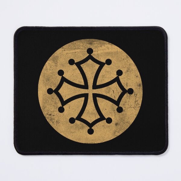 Item preview, Cathar Cross, Occitan cross in gold circle designed and sold by IsisOsiris.
