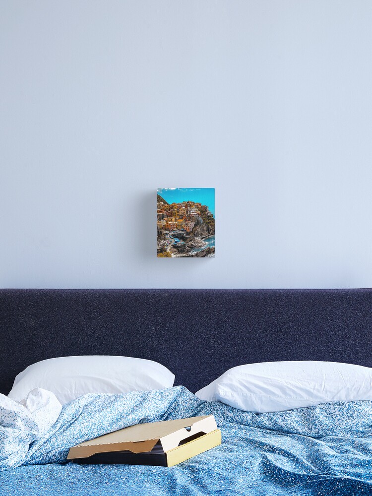 Leinwanddruck for Sale mit Aussicht Manarola Tapete, Ästhetische Trendymotion Malerei Cinque Cityscape Kunst, Cinque | Redbubble \
