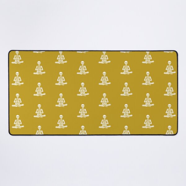 Item preview, Yoga Skeleton Mustard designed and sold by Meredith Ann.