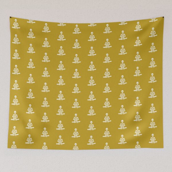 Item preview, Yoga Skeleton Mustard designed and sold by Meredith Ann.
