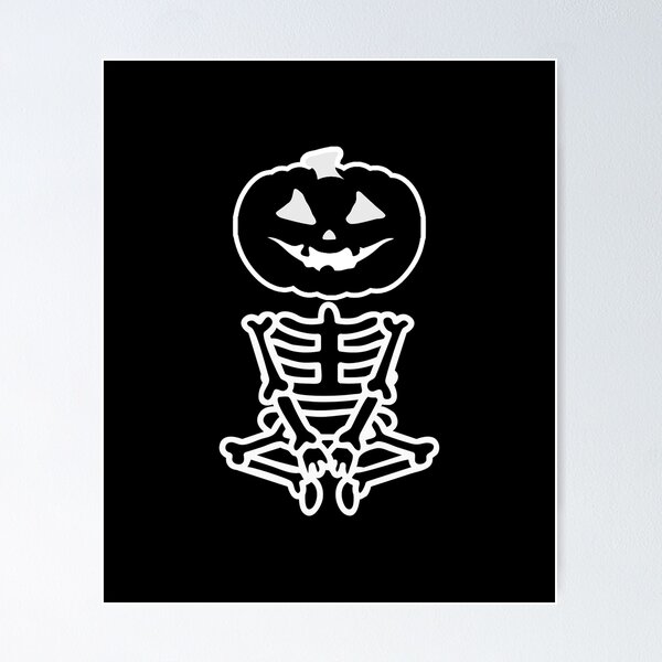 Item preview, Pumpkin Skeleton Hallween designed and sold by Toonify4U.