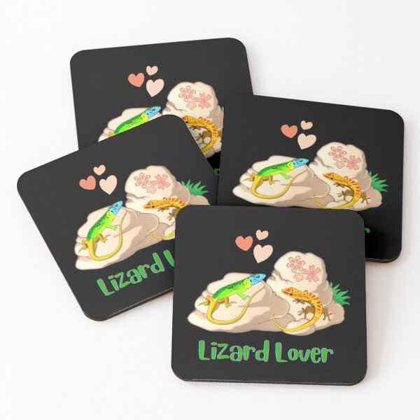 Item preview, Lizard Lover... A cute design using brightly colored lizards, flowers and hearts designed and sold by ditzy-designs.