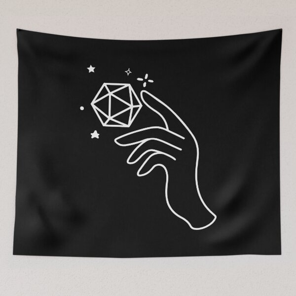 Item preview, Minimalist Polyhedral D20 Dice Crystal Hand designed and sold by pixeptional.