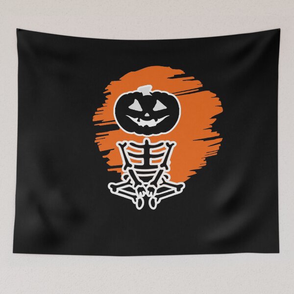 Item preview, Pumpkin Skeleton Hallween designed and sold by Toonify4U.