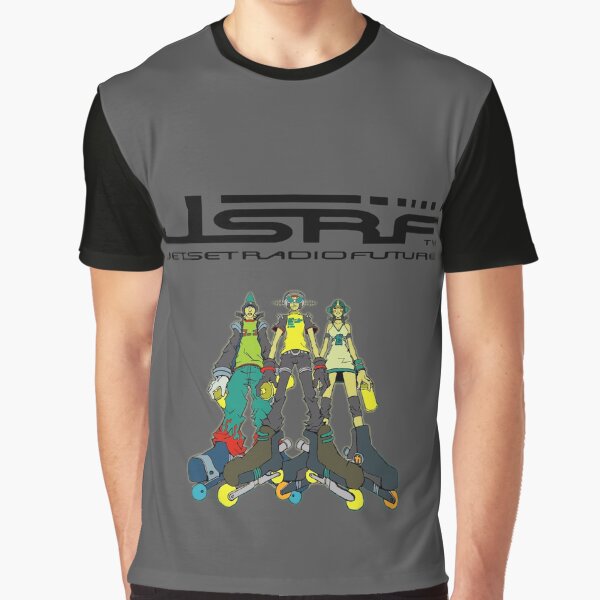 Vista previa del artículo con la obra «Jet Set Radio Future (JSRF) Texto del logotipo de los GG en negro», diseñado y vendido por everything4eva.