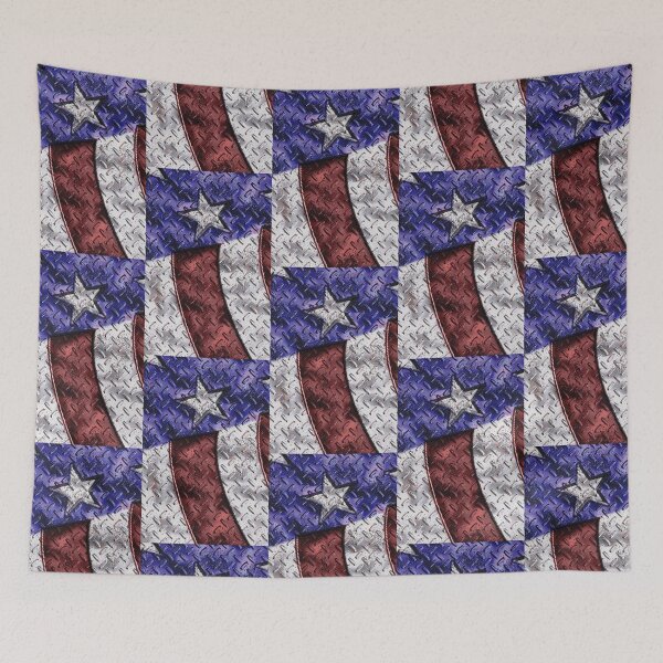 Item preview, Diamond Plate Flag designed and sold by Bartrand Design Studio.