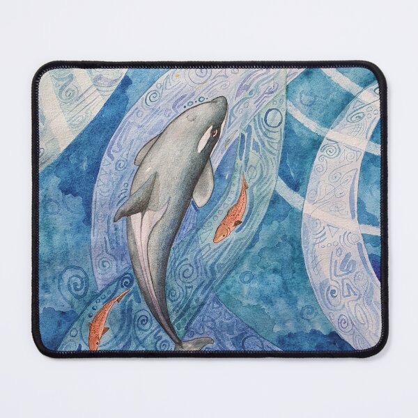 Item preview, Orca and salmon  designed and sold by Ida Eriksson.