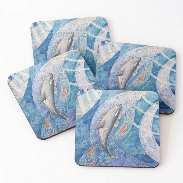 Item preview, Orca and salmon  designed and sold by Ida Eriksson.