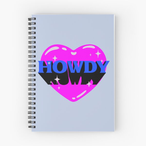 Item preview, HOWDY YALL | HOWDY Y'ALL Retrovawe Space Blue Pink Neon Cowgirl Heart Cowboy Rodeo Love Preppy Aesthetic | Black Background designed and sold by PEARROT.