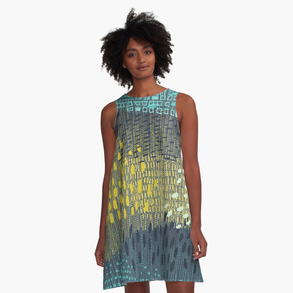 Cosmic Particles by Friztin A-Line Dress