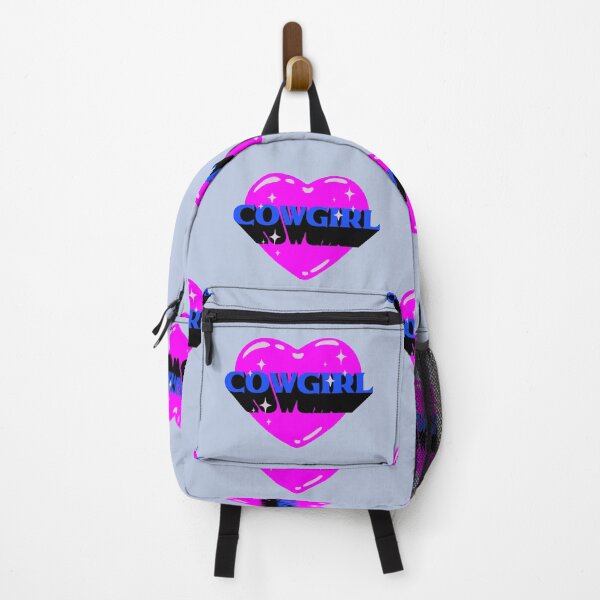 Item preview, COWGIRL | HOWDY Y'ALL Retrovawe Space Blue Pink Neon Cowgirl Heart Cowboy Rodeo Love Preppy Aesthetic | Black Background designed and sold by PEARROT.