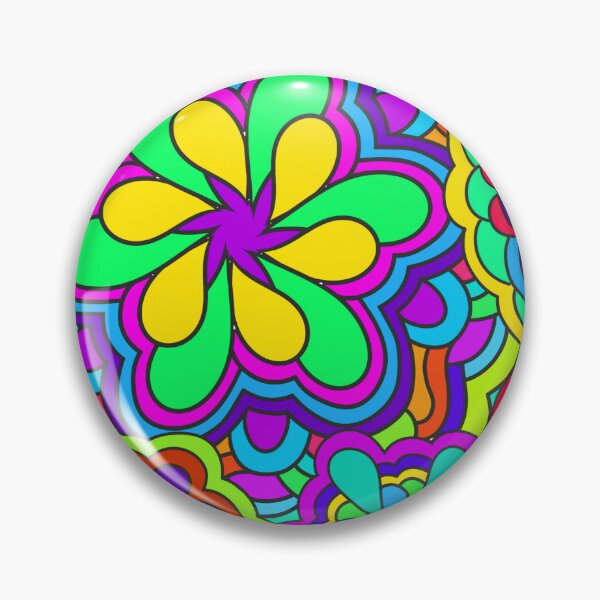 Item preview, Funky Colorful Psychedelic Retro Flower Art designed and sold by Alondra.