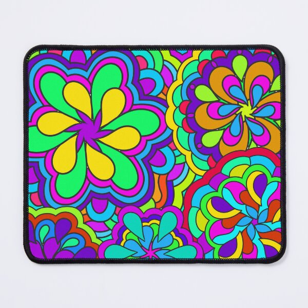 Item preview, Funky Colorful Psychedelic Retro Flower Art designed and sold by Alondra.