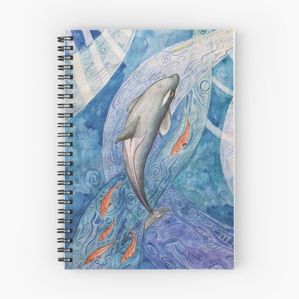 Item preview, Orca and salmon  designed and sold by Ida Eriksson.