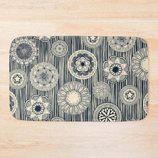 Item preview, mandala cirque spot indigo cream designed and sold by scrummy.