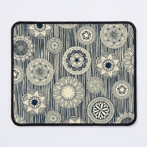 Item preview, mandala cirque spot indigo cream designed and sold by scrummy.