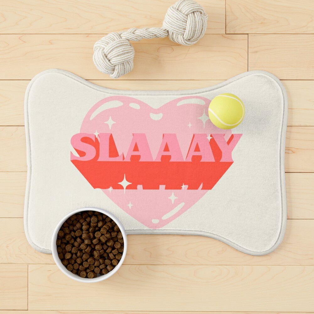 SLAAAY, Pink Heart Preppy Aesthetic, White Background Poster for Sale by  PEARROT