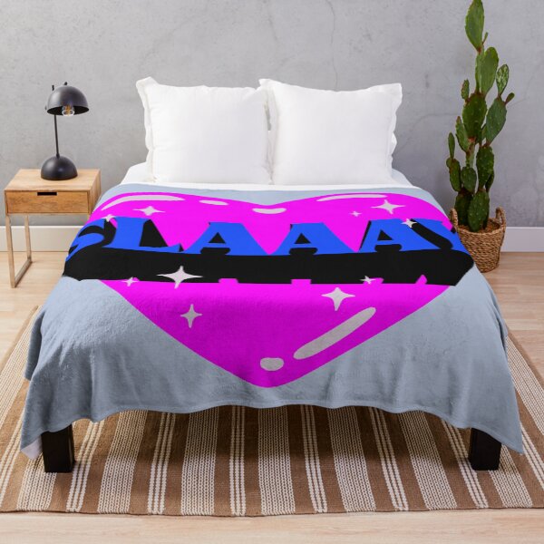 Item preview, SLAAAY | Retrovawe Space Blue Pink Neon Heart Preppy Aesthetic | White Background designed and sold by PEARROT.