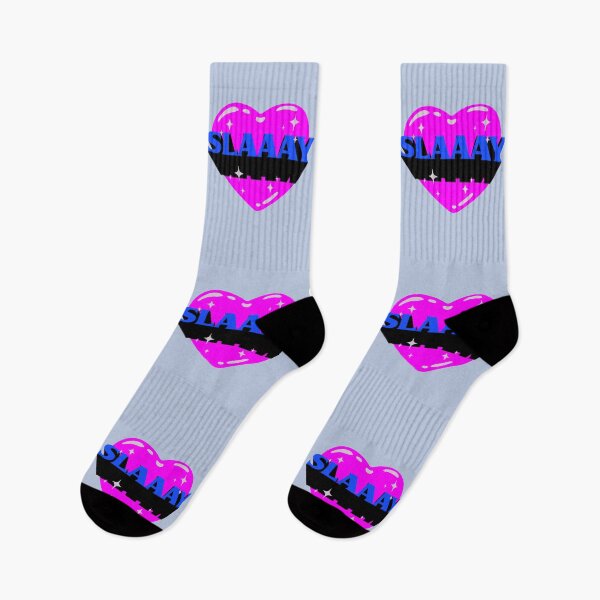 Item preview, SLAAAY | Retrovawe Space Blue Pink Neon Heart Preppy Aesthetic | White Background designed and sold by PEARROT.