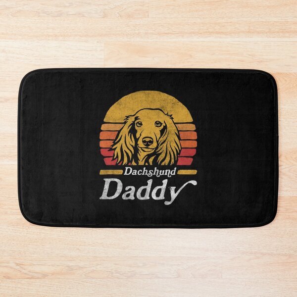 Item preview, Retro Vintage Long Haired Dachshund Daddy designed and sold by More Cute Dogs.