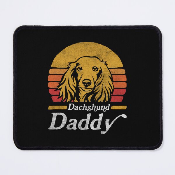 Item preview, Retro Vintage Long Haired Dachshund Daddy designed and sold by More Cute Dogs.