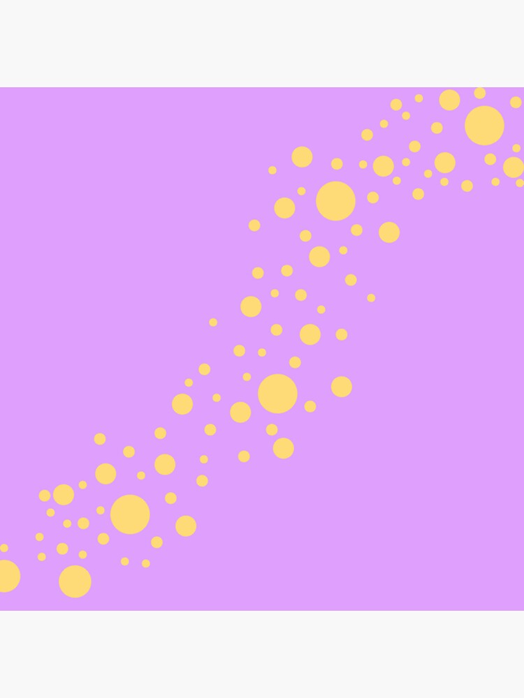 "Orange dot path on purple background" Sticker for Sale by
