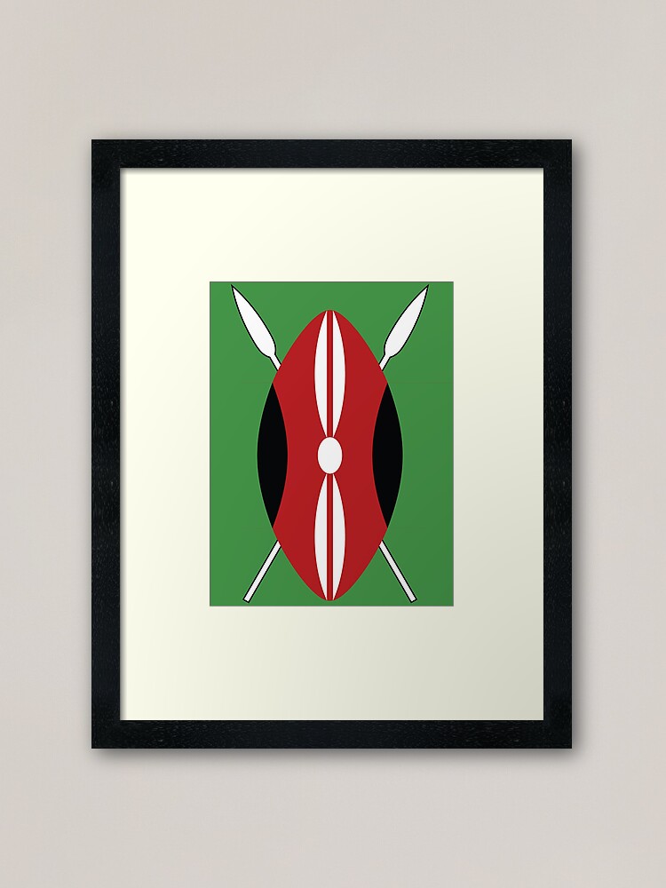 "Kenyan Shield" Framed Art Print for Sale by litu Redbubble