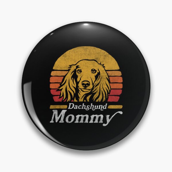 Item preview, Retro Vintage Long Haired Dachshund Mommy designed and sold by More Cute Dogs.
