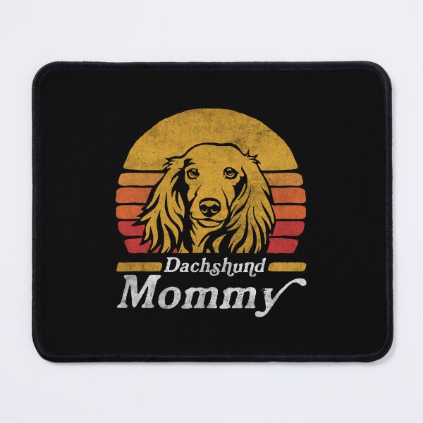 Item preview, Retro Vintage Long Haired Dachshund Mommy designed and sold by More Cute Dogs.