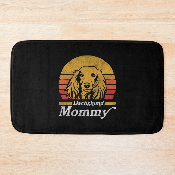 Item preview, Retro Vintage Long Haired Dachshund Mommy designed and sold by More Cute Dogs.